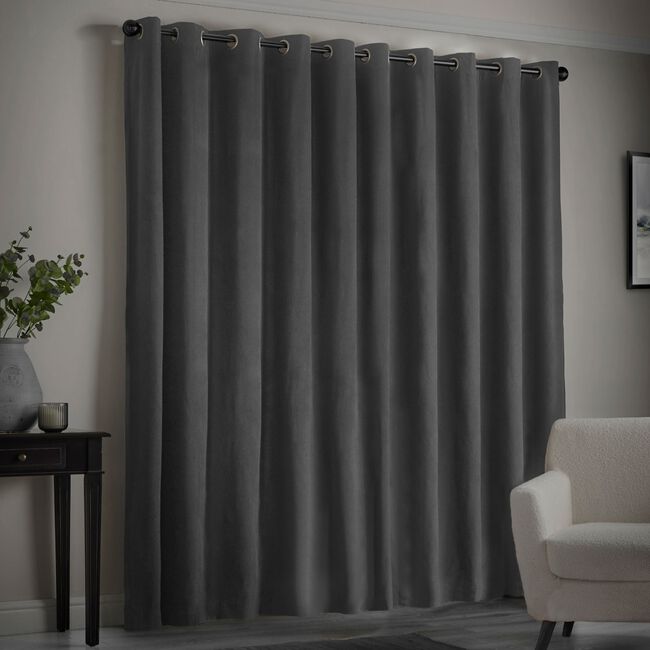 DIM OUT CORDED CHARCOAL 66x72 Curtain