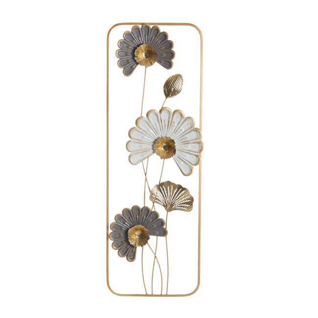 Daisy Floral Metal Wall Art 31.1cm X 89.5cm 