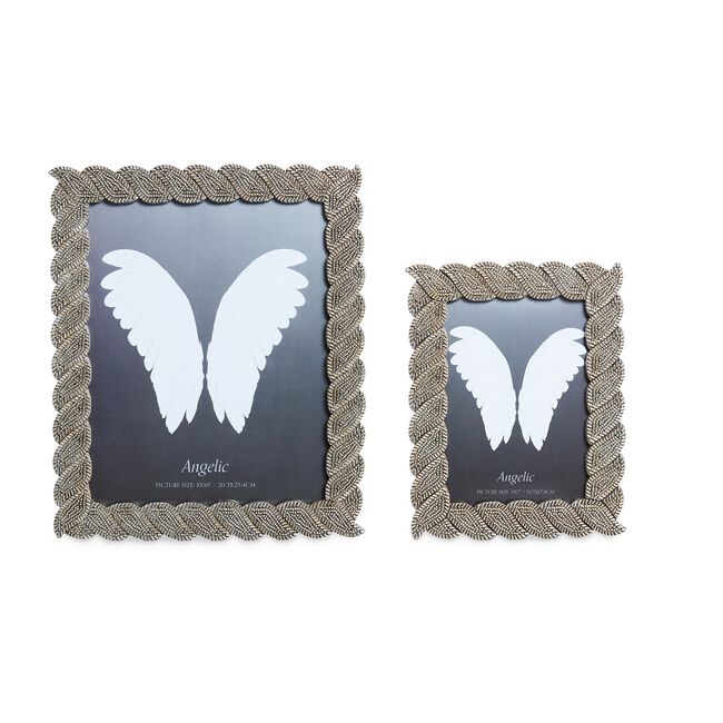 Angelic Feather 5"x7" Photo Frame - Silver