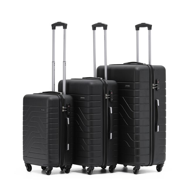 Large Lightweight Hardshell Luggage - Black