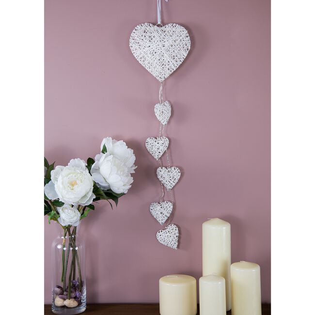 6 LED Decorative Light Up Hanging Hearts