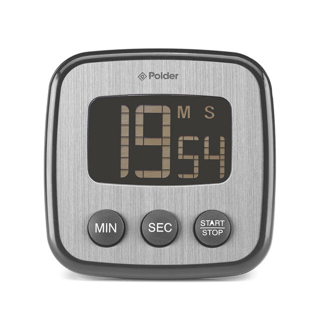 Polder Digital Black Kitchen Timer