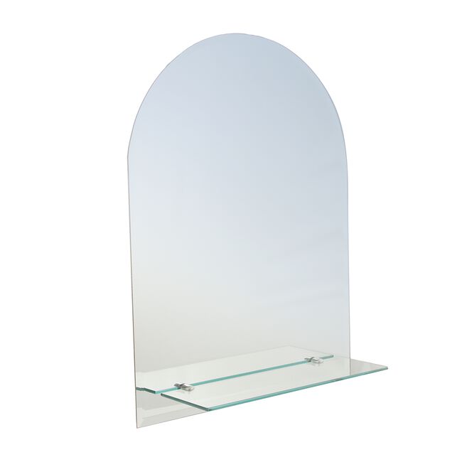 Tema Curved Bevelled 60x45cm Shelf Mirror