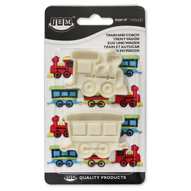 JEM Train and Coach Pop It Moulds Set of 2