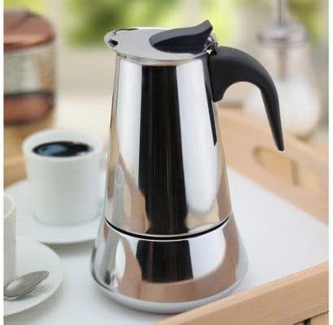 Apollo Stainless Steel 6 Cup Espresso Coffee Maker