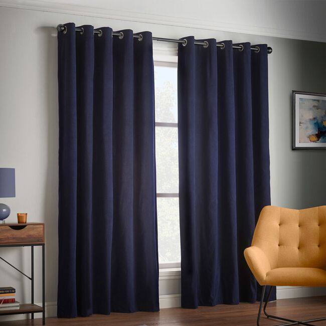 DIM OUT CORDED NAVY 66x72 Curtain