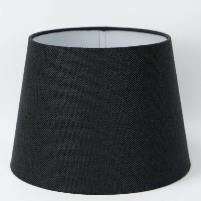 BLACK LINEN SHADE - 8"