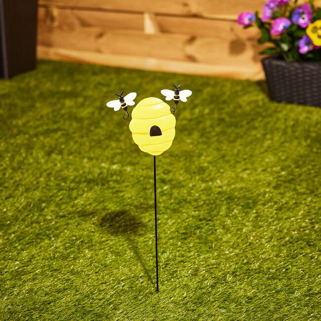 Bee Hive Garden Stake