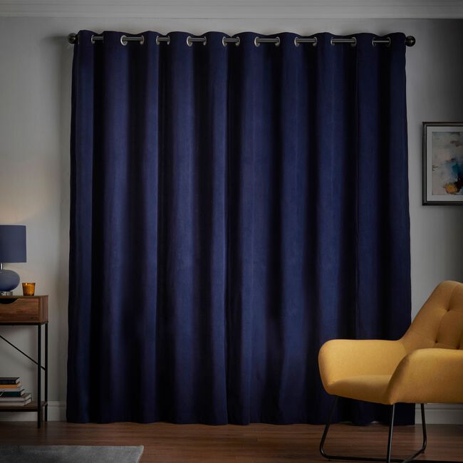 DIM OUT CORDED NAVY 66x72 Curtain