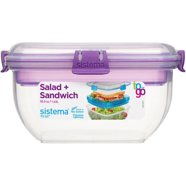 Sistema Salad & Sandwich To Go Lunch Box