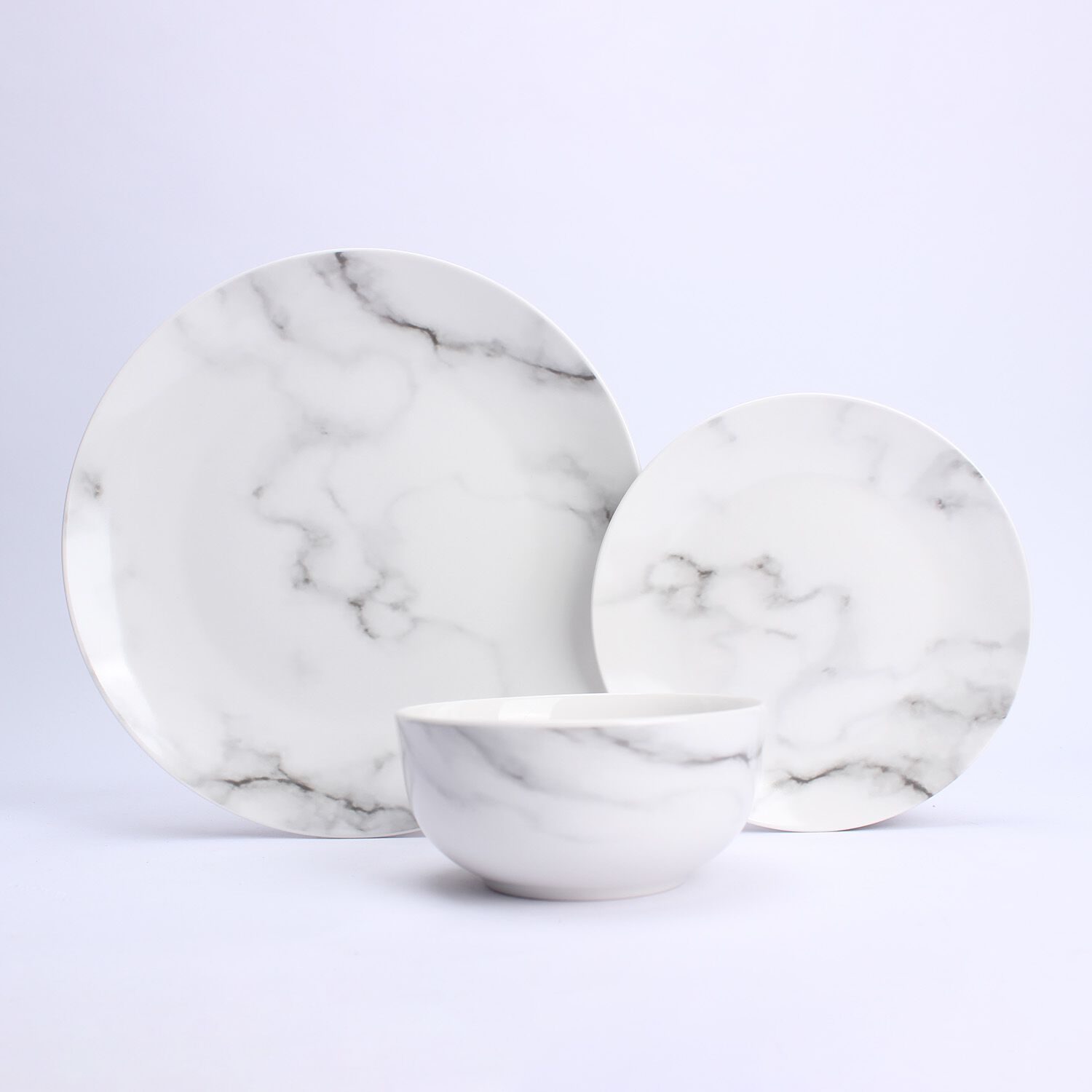 Marble effect outlet dinnerware set