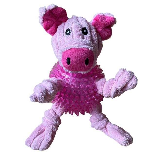 Pig TPR & Plush Dog Toy 