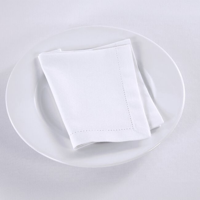 Dobby Stitch White 4PK Napkin