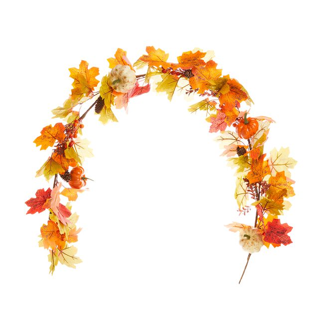 Autumn Leaf & Pumpkin Garland