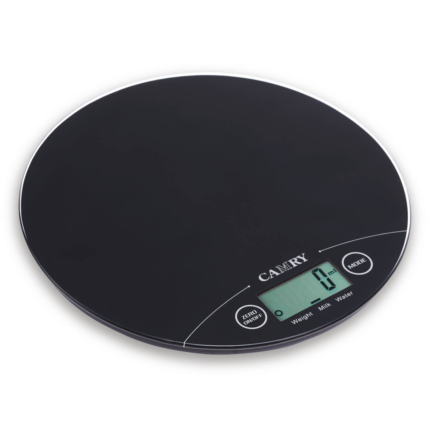 Camry Black Round Digital Kitchen Scale