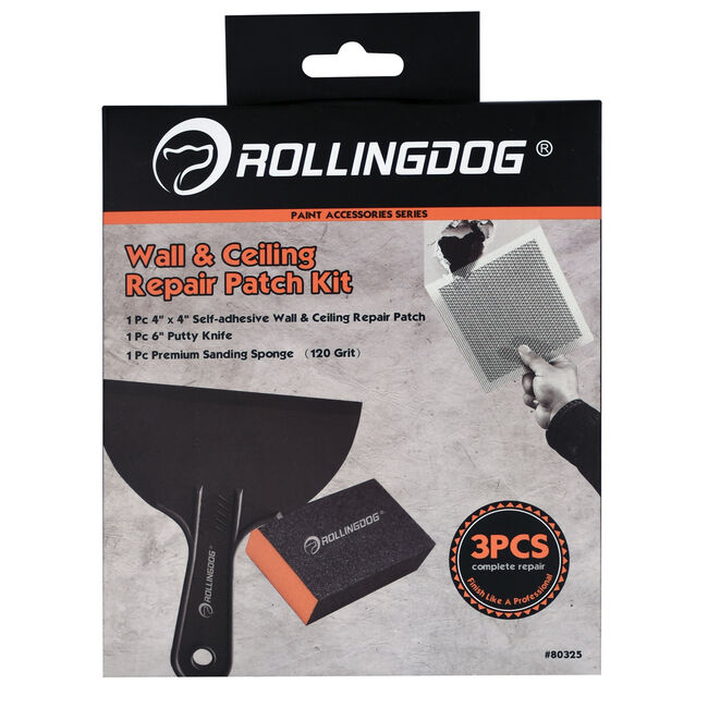 Rolling Dog Wall & Ceiling Repair Patch Kit