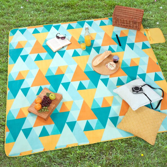 Extra Large Picnic Blanket - Geo Triangles 