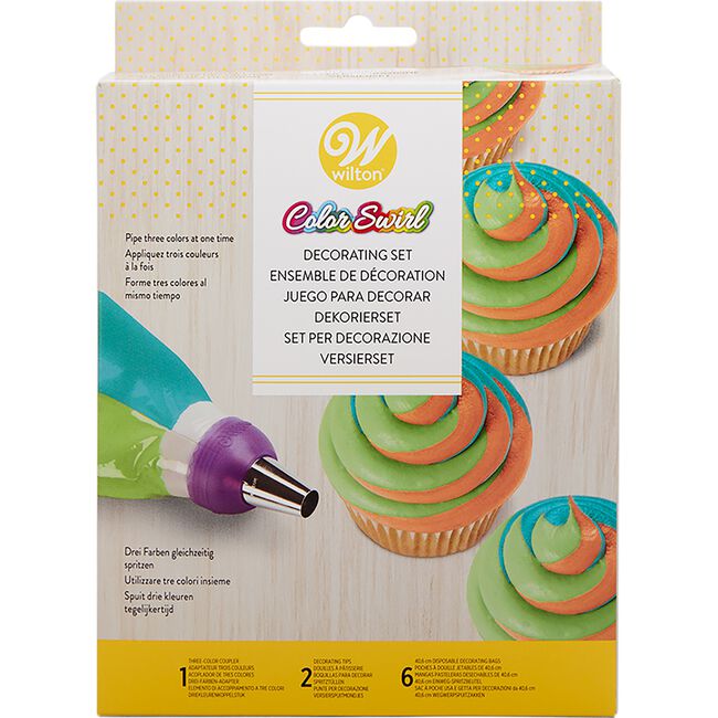 Wilton 3 Colour Swirl 9 Piece Decorating Set