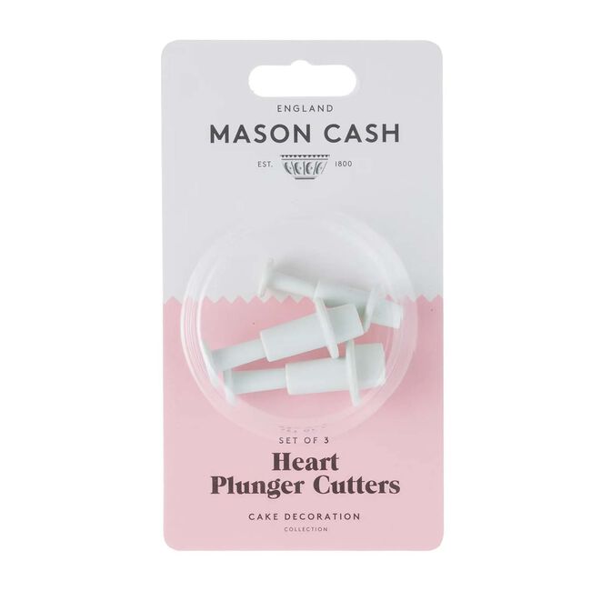 Mason Cash Heart Plunger Cutters 3Pc
