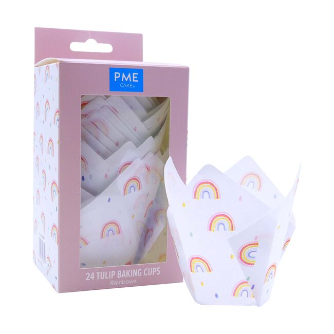 PME Rainbow 24 Tulip Muffin Cases