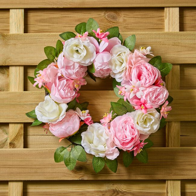 Roses & Peonies Summer Wreath