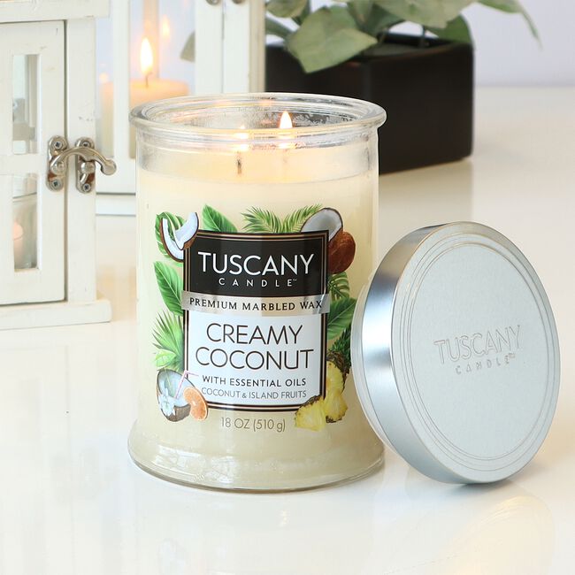 Tuscany 18oz Double Wick Creamy Coconut Candle