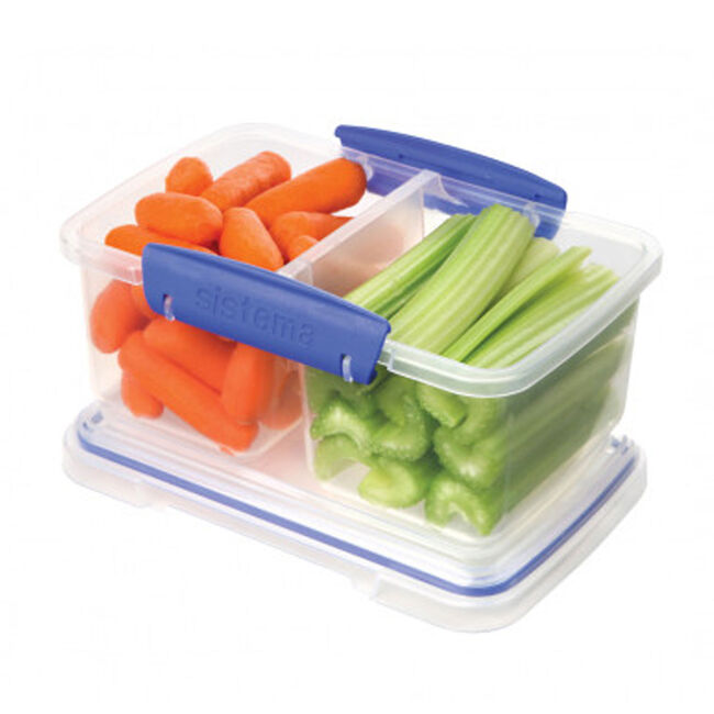 Sistema 1L Airtight Split Lunch Box 