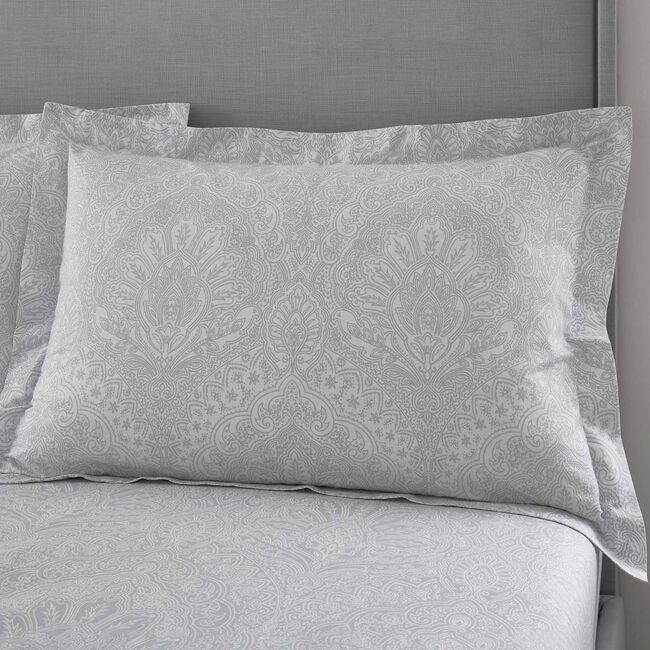 Nicole Day Gracie Oxford Pillowcase Pair - Grey