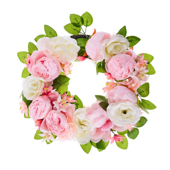 Roses & Peonies Summer Wreath