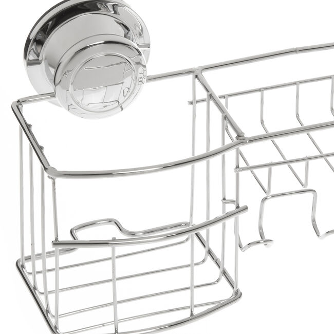 Chrome Shower Caddy With Suction Fix