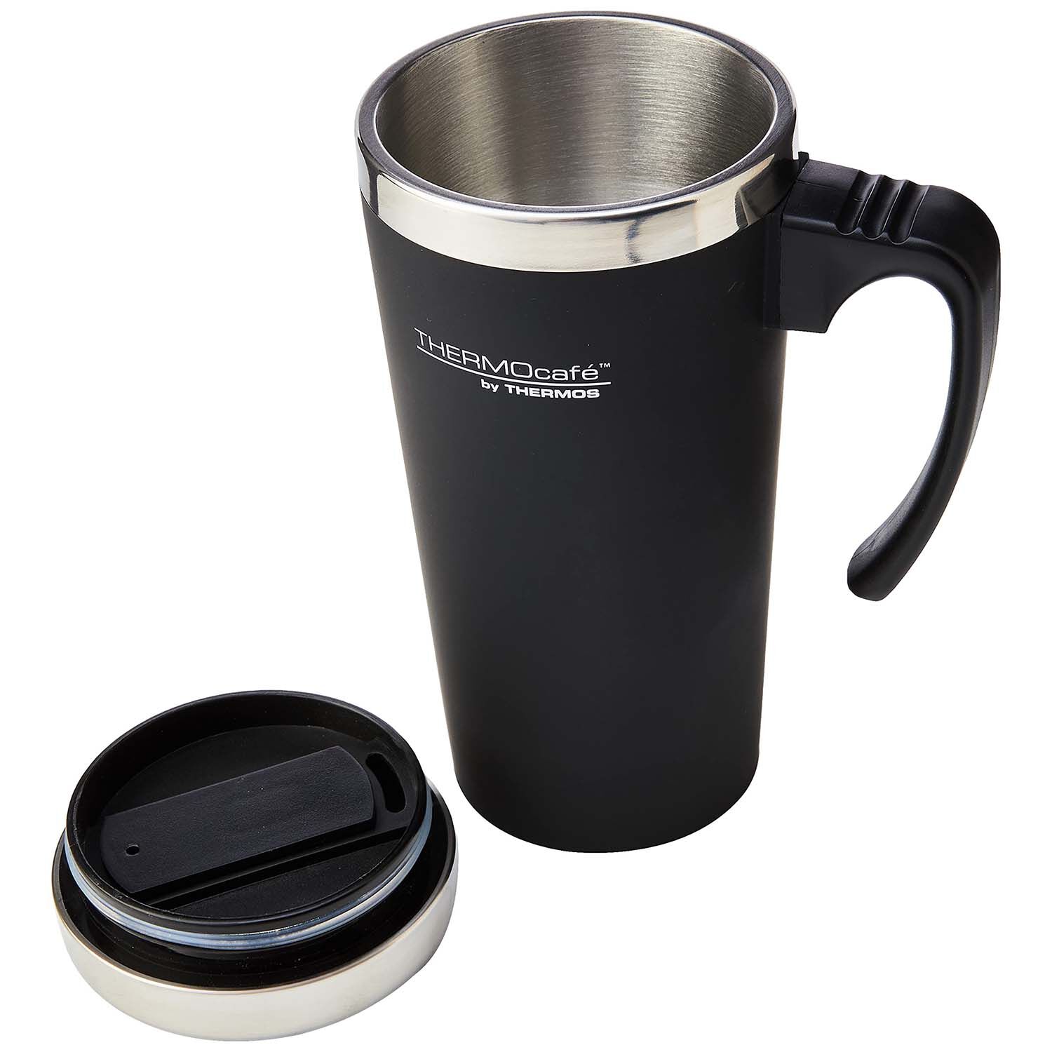 Thermos Thermocafe Zest 0.4L Black Travel Mug Home Store More