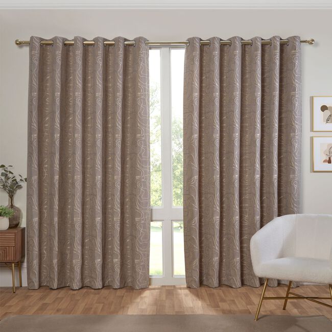 TOPOGRAPHY NATURAL 66x72 Curtain