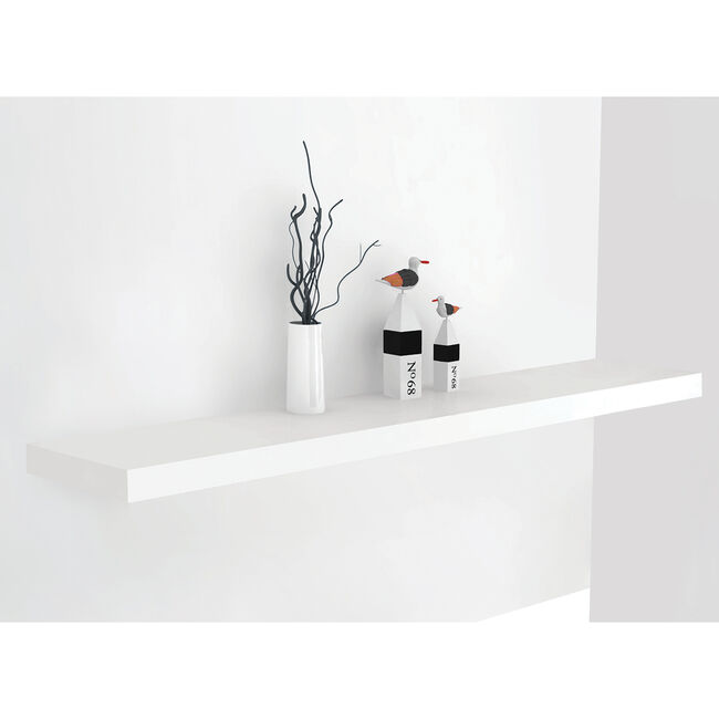 Bergen 120cm White Floating Wall Shelf