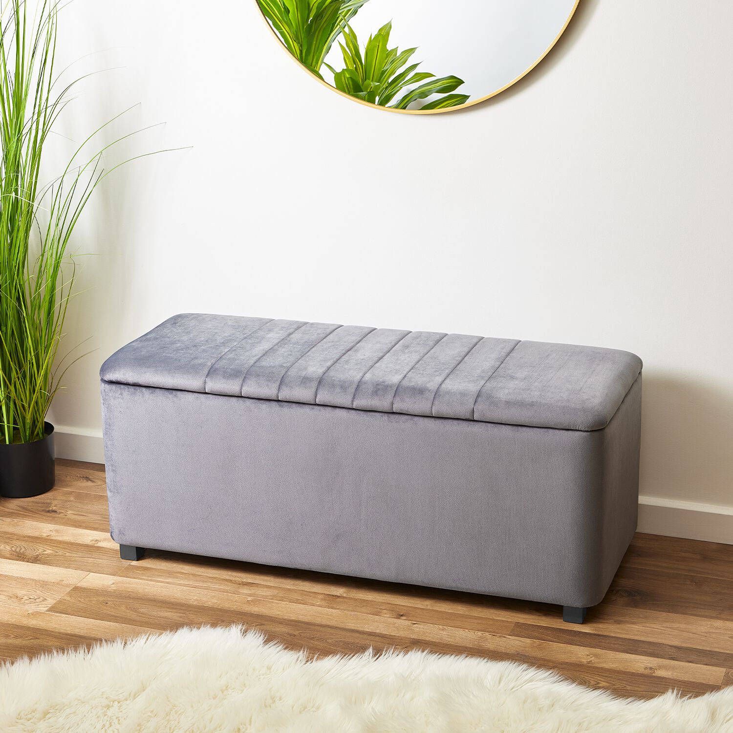 Gray 2024 small ottoman