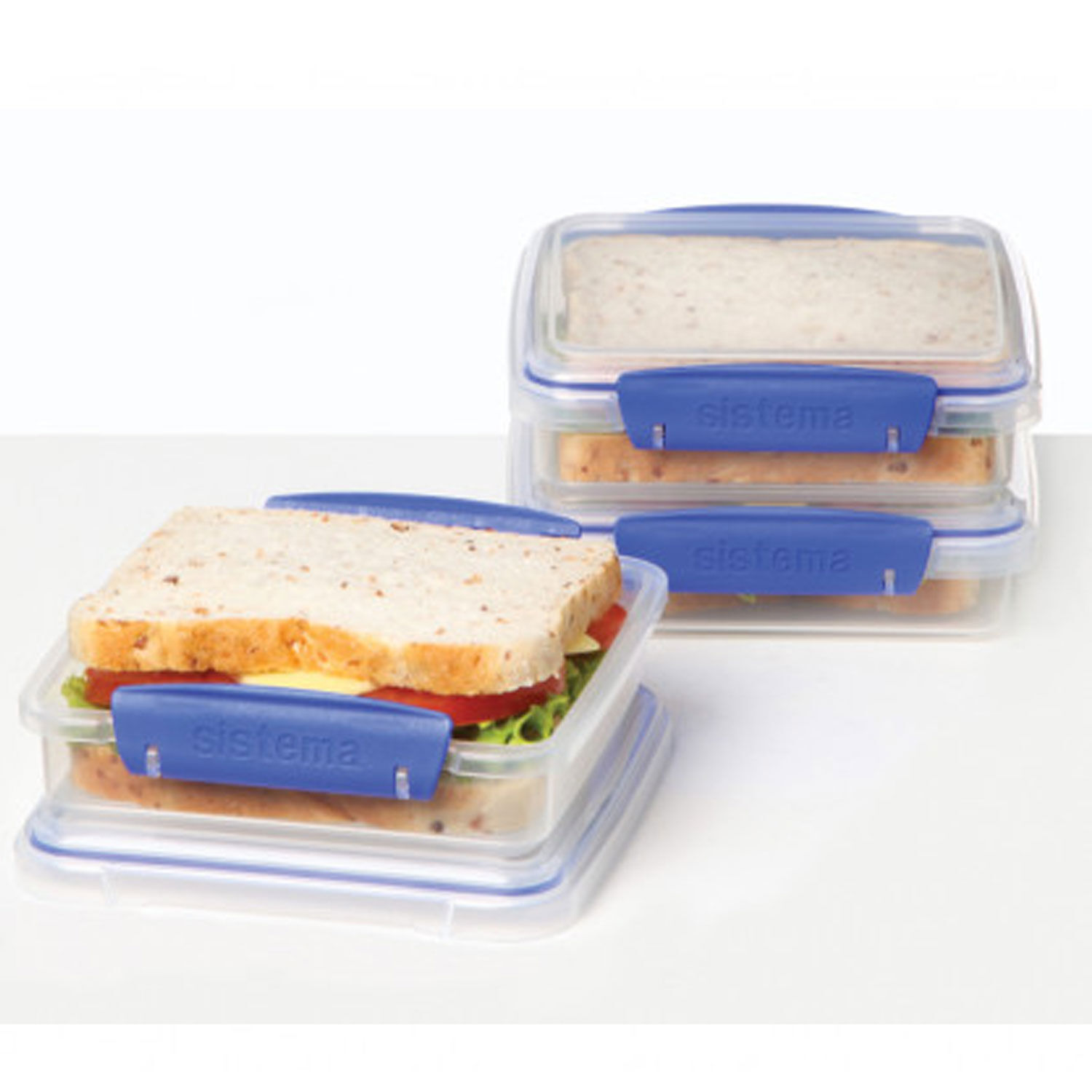 Sistema 450ml Sandwich Box to Go, One Box (Colors May Vary)