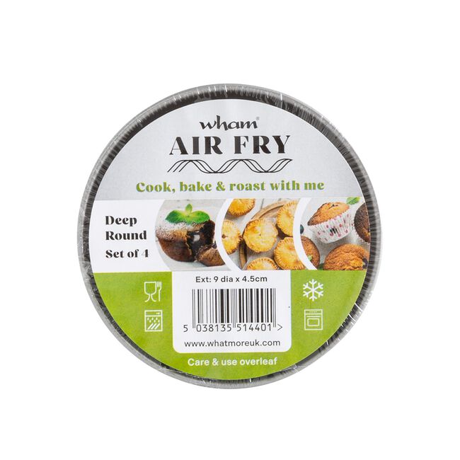 Wham Air Fryer Deep Round Tins - 4 Pack