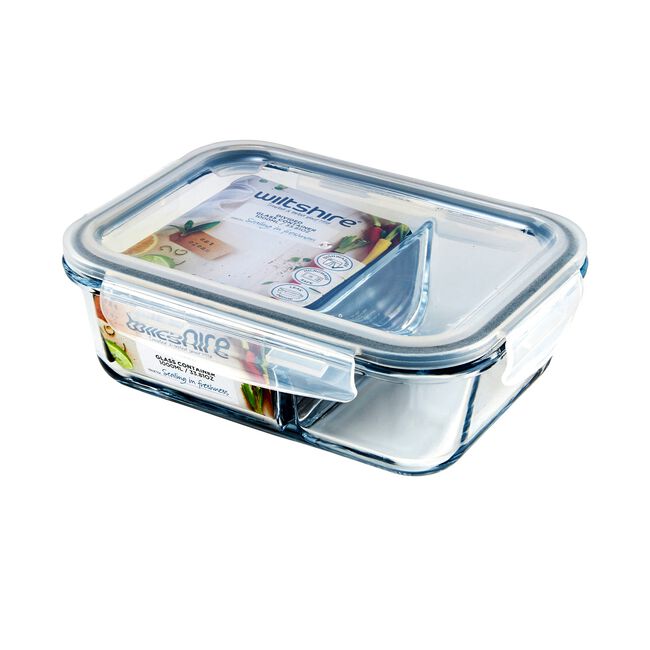 WILTSHIRE 930ml Rectangle Container with 2 Divider