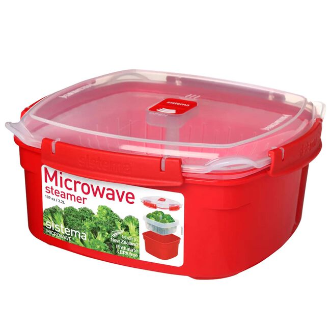 Klip It Microwave Steamer 3.2L Lunch Box 