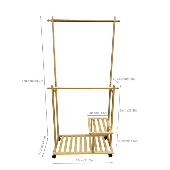 Northern Shore Bamboo Garment Rack