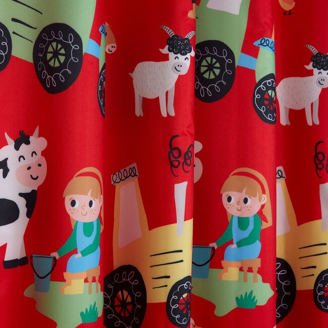 FARM LIFE RED 66x54 Curtain