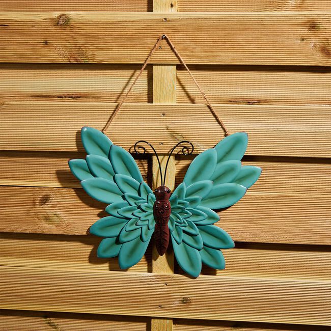 HANGING BUTTERFLY WALL DECORATION - GREEN