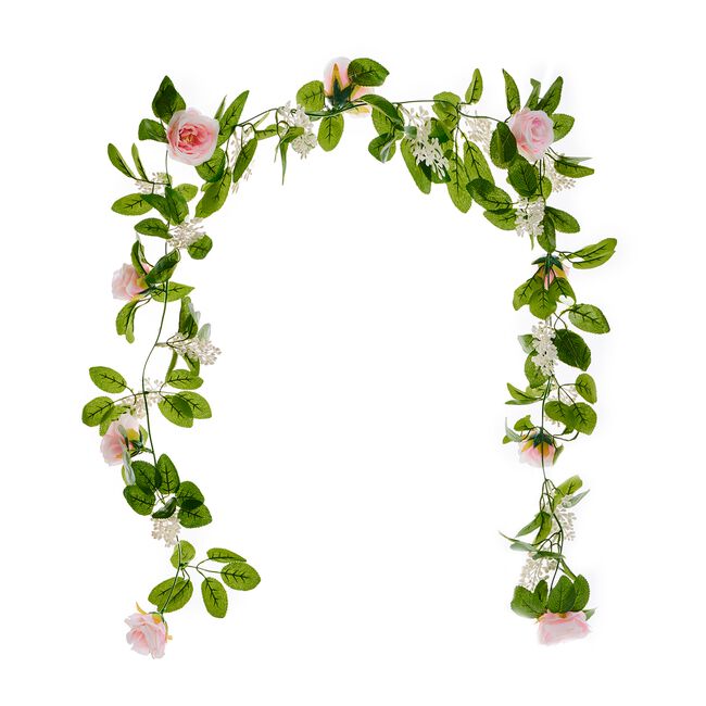 Pink & Peach Rose Garland 1.8m