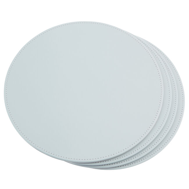 Reversible Round Placemats - Duck Egg & Grey