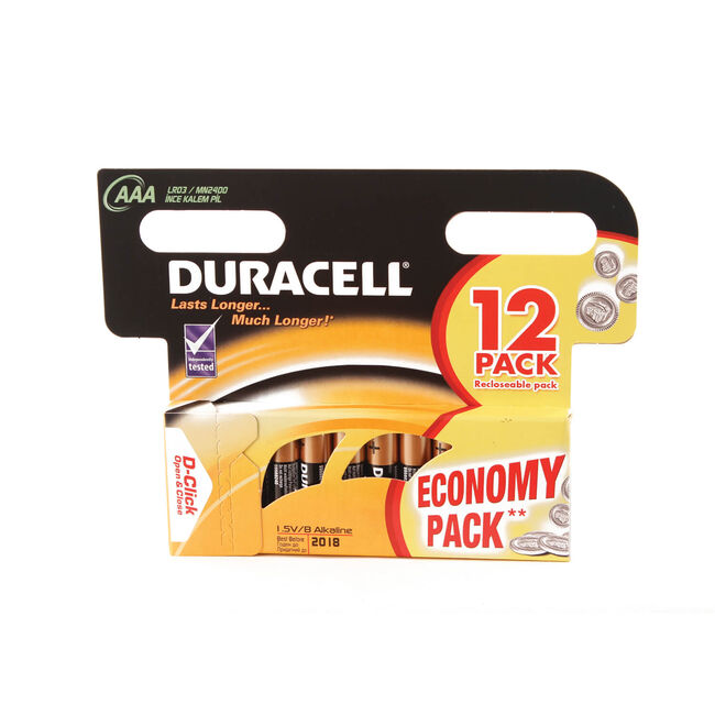 Duracell Basic AAA Batteries 12 Pack
