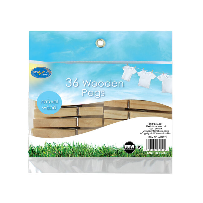 Wooden Pegs 48 Pack