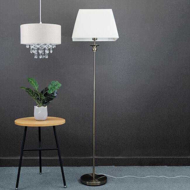 Alexandra Floor Lamp Antique Brass