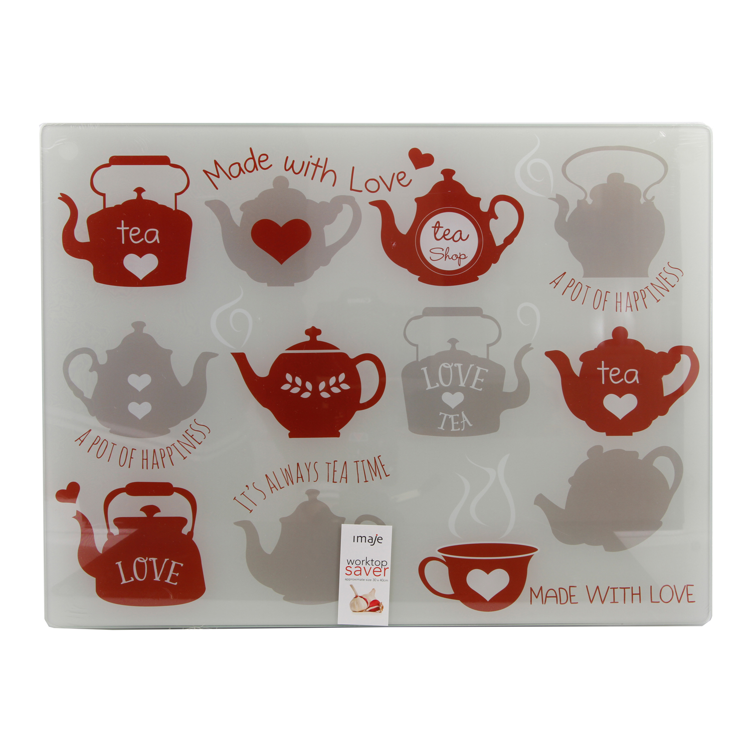 red glass chopping boards