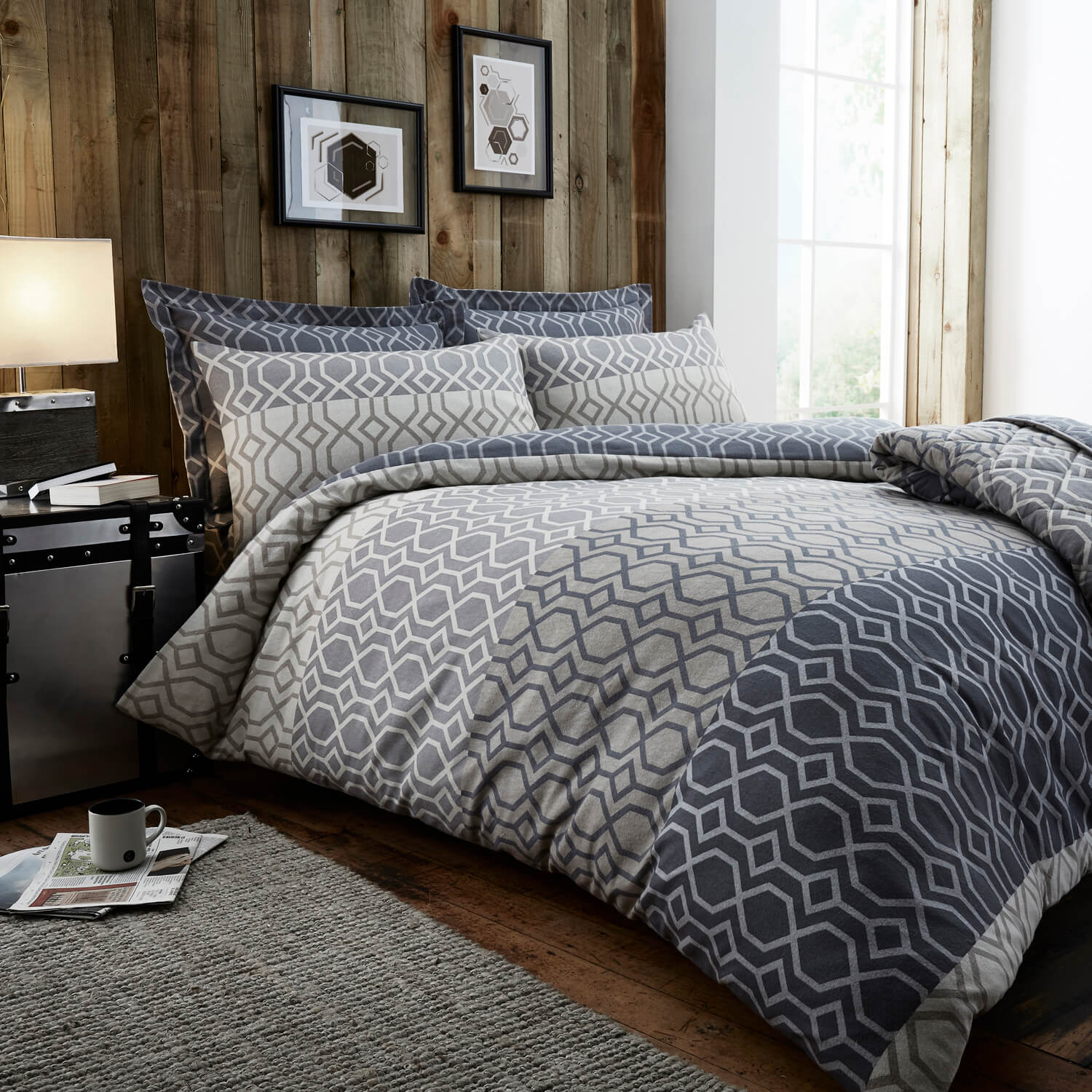 Brushed Cotton Theo Duvet Set Home Store More