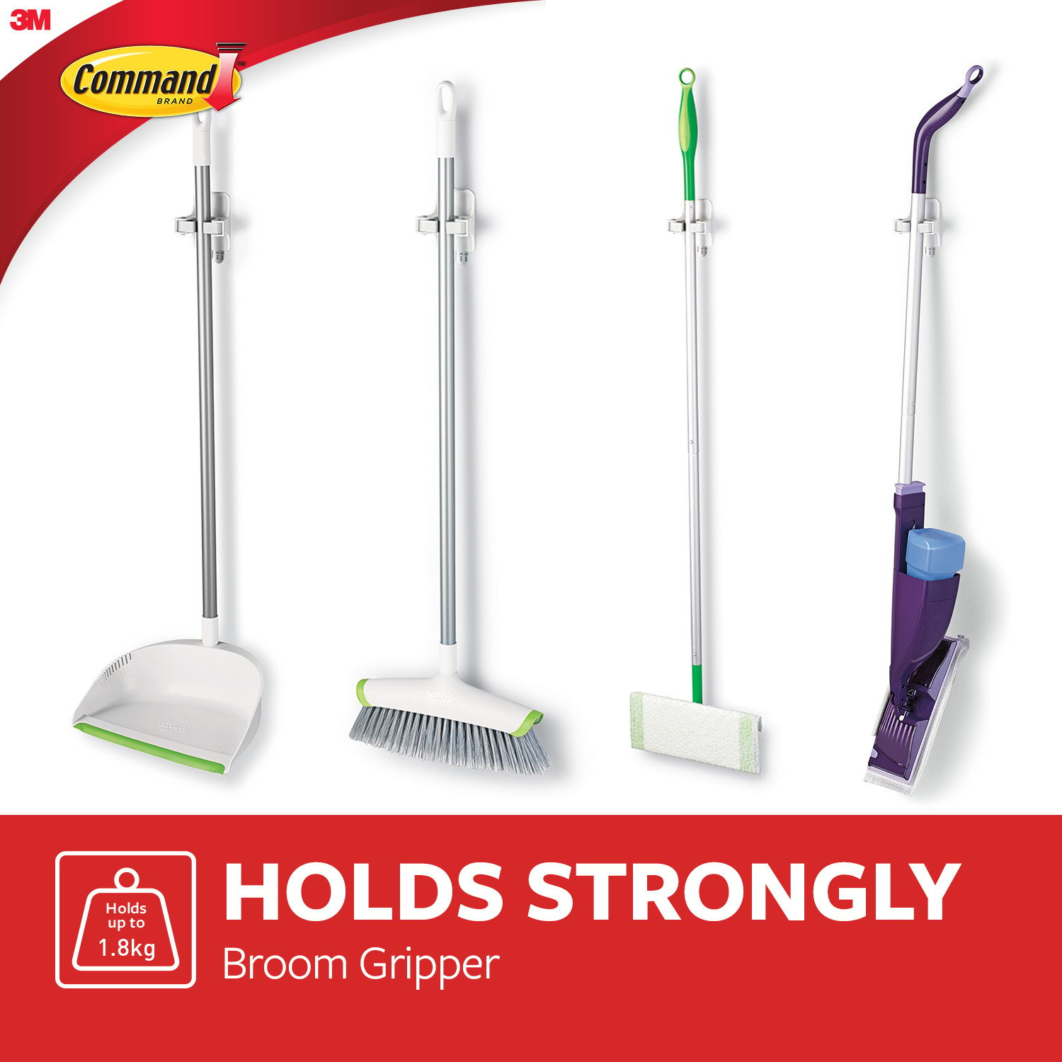 Command 1Pk Broom Gripper - Home Store + More